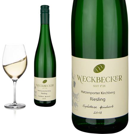 2022 Riesling Sptlese feinherb Hatzenporter Kirchberg von Weckbecker Weingut - Weiwein