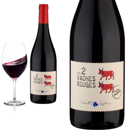 2024 Tannat - Les 2 Vaches rouge - von Aydie Laplace Rotwein