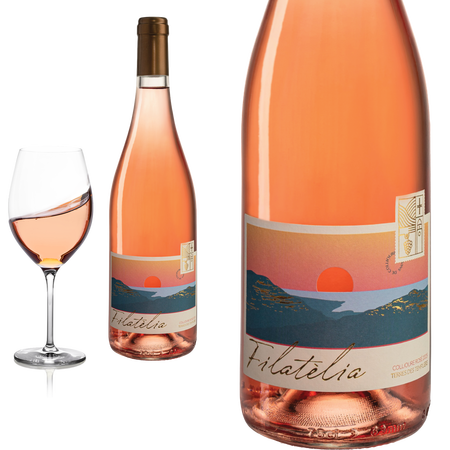 2025 Collioure Ros� FILATELIA von Terres des Templiers - Ros�wein
