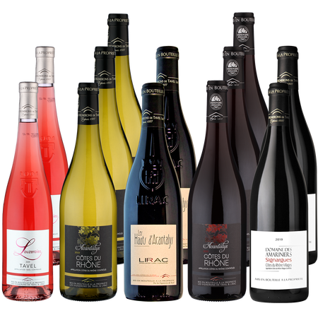 12 Fl. Valle du Rhne -paket Vignerons de Tavel