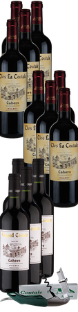 12 Flaschen Probierpaket Clos La Coutale  + Korkenzieher...