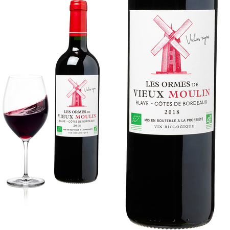 2018 Bio Blaye Côtes de Bordeaux von Les Ormes de Vieux Moulin - Rotwein