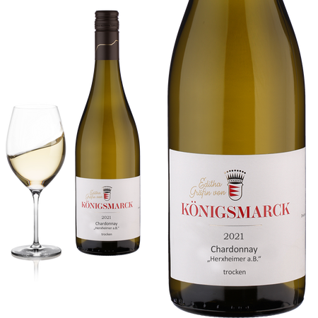 2021 Chardonnay trocken Herxheimer Kobnert von Editha Gräfin von Königsmarck - Weißwein