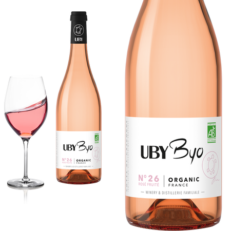 2022 BIO Uby N° 26 Rosé Côtes de Gascogne von Domaine dUby - Roséwein