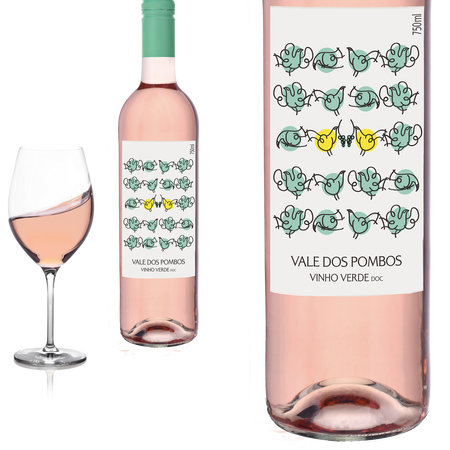 2022 Vinho Verde Rosado Vale dos Pombos von Quinta da Lixa - Roséwein