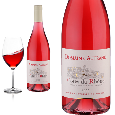 2022 Côtes du Rhône Rosé von Domaine Autrand - Roséwein